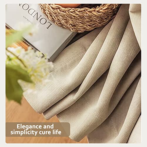 LIYAXUN Pinch Pleat Velvet Curtains 96 inches Length, 85% Blackout Curtain for Living Room/Bedroom, New Technology Velvet Drapes (1 Panel, 52W x 96L Inch, Nature Beige)