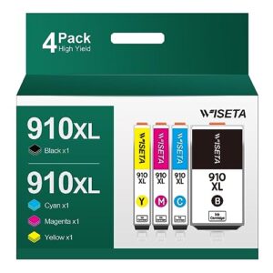 910XL Ink Cartridges Combo Pack for HP Printers Compatible with Officejet Pro 8020 8035e 8025e 8028e 8028 8025 8035 Printer (1 Black,1 Cyan,1 Magenta,1 Yellow)