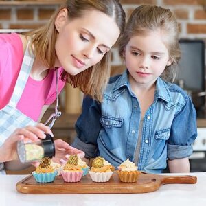 Caperci Grease-Resistant Natural Mini Cupcake Liners 200 Counts - Heavy Duty Paper Muffin Baking Cups, Odorless, No Muffin Pan Needed, Easily Peels (Natural)