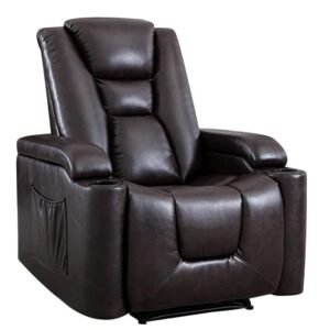 phoenix home power chair for living room theater recliner, brown