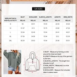 Dokotoo Casual Loose Long Sleeve Hoodies for Women Fashion Solid Button Down Batwing Sleeve Hooded Sweatshirt Khaki Large