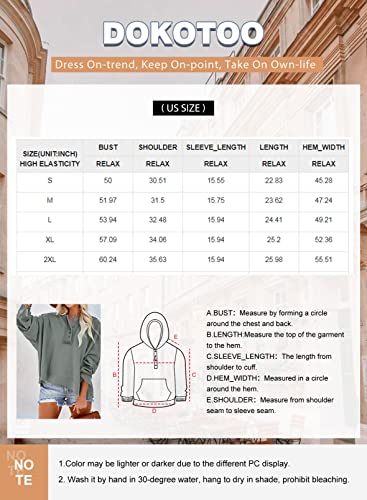 Dokotoo Casual Loose Long Sleeve Hoodies for Women Fashion Solid Button Down Batwing Sleeve Hooded Sweatshirt Khaki Large