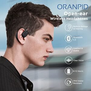 ORANPID Open Ear Air Conduction Headphones for Kids & Adults Bluetooth 5.3 Ear Buds with Charging Case, 12 Hours Waterproof Wireless Earbuds for iPhone Android & PC Gifts
