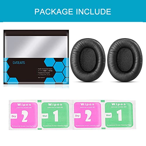 Replacement Ear Pads for Sony MDR 7506, GVOEARS Earpads Cushions Noise Isolation Headphone Pads for Sony MDR V6 / MDR V7 / MDR-CD900ST with Soft Protein Leather, Durable Memory Foam (Black)