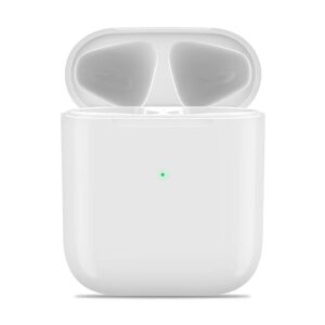 airpod charging case for airpods 1st and 2nd generation, airpods charger case, 450mah generation charging case replacement with bluetooth pairing sync button (white2)