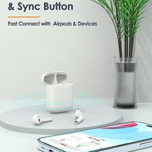 Airpod Charging Case for Airpods 1st and 2nd Generation, Airpods Charger Case, 450mAh Generation Charging Case Replacement with Bluetooth Pairing Sync Button (white2)