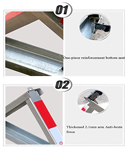 Parking Lock,Parking Barriers Parking Lock,Thick Stainless Steel Type a Triangular Parking Lock Locked Car Parking Spaces Lock Occupying Integrally Molded Crash,55 X 8 X 35Cm Bollard