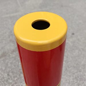 Car Parking Space Lock Bollard Lockable Folding Security Post with Flexible Spring Collision Avoidance Bollard Parking Post with Keys(Yellow red)