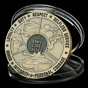 military coin us army core values souvenir challenge coin honor coin collectibles copper plated commemorative coin