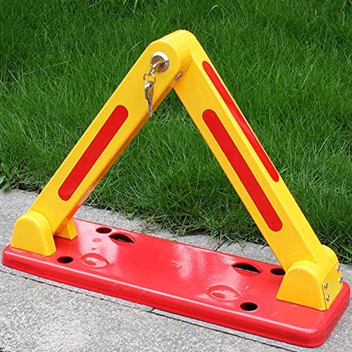 Triangular Foldable Parking Barrier,Removable Parking Space Lock,Manual Parking Blocker,Used for Lane Interception Parking,Safe Collision Avoidance