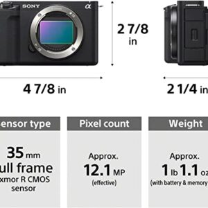 Sony Alpha ZV-E1 Full-Frame Interchangeable Lens Mirrorless Vlog Camera - Black Body (Renewed)