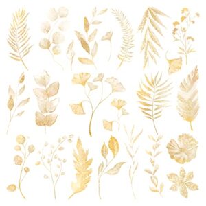 gold leaf rub on transfer, 6 x 6 inch sheet - dry rub-on/off transfers stickers for decoupage scrapbooking crafts mixed media collage art