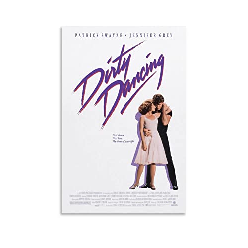 Movie Poster Dirty Dancing Movie Poster Romantic Dance Movie Wall Prints Canvas Prints Wall Art Paintings Canvas Wall Decor Home Decor Living Room Decor Aesthetic 08x12inch(20x30cm) Unframe-Style