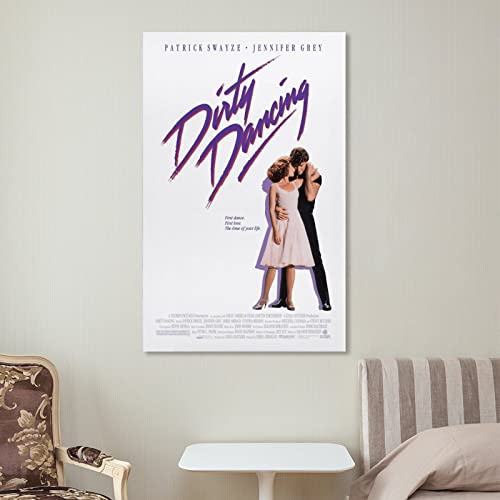 Movie Poster Dirty Dancing Movie Poster Romantic Dance Movie Wall Prints Canvas Prints Wall Art Paintings Canvas Wall Decor Home Decor Living Room Decor Aesthetic 08x12inch(20x30cm) Unframe-Style