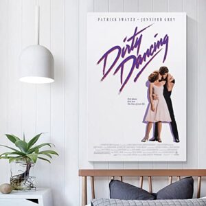 Movie Poster Dirty Dancing Movie Poster Romantic Dance Movie Wall Prints Canvas Prints Wall Art Paintings Canvas Wall Decor Home Decor Living Room Decor Aesthetic 08x12inch(20x30cm) Unframe-Style