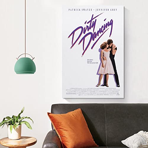 Movie Poster Dirty Dancing Movie Poster Romantic Dance Movie Wall Prints Canvas Prints Wall Art Paintings Canvas Wall Decor Home Decor Living Room Decor Aesthetic 08x12inch(20x30cm) Unframe-Style