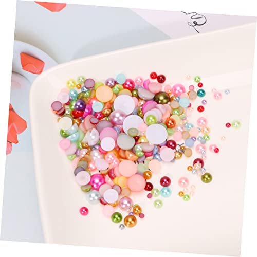 COHEALI 1 Necklace Beads Gemstone Beads Flat Back Pearl Flat Nail Sticker Pearl Beads Beading Kits DIY Beads Loose Beads Scattered Beads Manicure Material Package Beads for Crafts