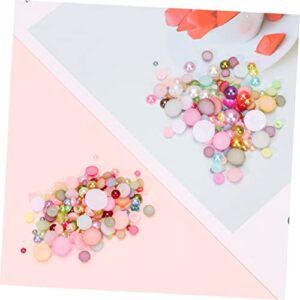 COHEALI 1 Necklace Beads Gemstone Beads Flat Back Pearl Flat Nail Sticker Pearl Beads Beading Kits DIY Beads Loose Beads Scattered Beads Manicure Material Package Beads for Crafts