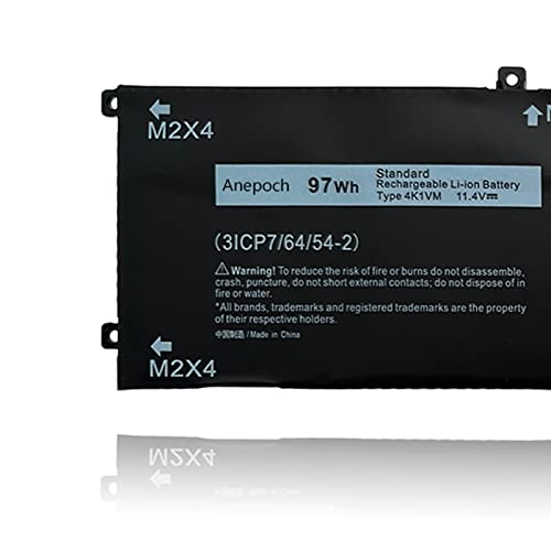Anepoch 4K1VM Laptop Battery Replacement for Dell G7 17 7700 Series Notebook W62W6 0W62W6 9TM7D 09TM7D XYCW0 0XYCW0 V0GMT NCC3D 0NCC3D NYD3W 0NYD3W 11.4V 8070mAh 97Wh