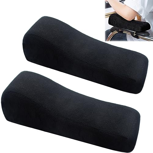 Eiury Memory Foam Armrest Pads - Experience Ultimate Memory Comfort for Office, Gaming, and More (2-Pack) - Black