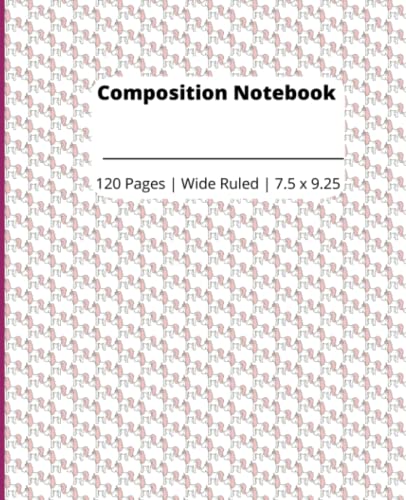 Composition notebook: Unicorn | Wide Ruled Notebook | Composition notebook wide ruled, 7.5 x 9.25, 120 Pages, For kids, teens, and adults