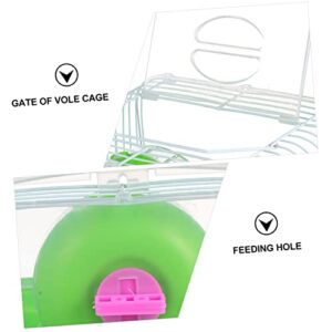 Hamsters Hamster Portable Cage Hamster Cage Toy Hamster Chinchilla Cage Pet House Hamster Bed Chinchilla House Pet Supplies Small Pet Panel Plastic Green Cage Pet Carrying Box