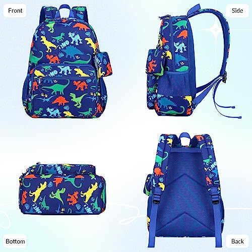 mygreen Toddler Backpack Boys with Coin Bag Cute Kids School Backpack Preschool Kindergarten Bookbags Nursery Daycare Toddler Bags Rocket Navy Blue