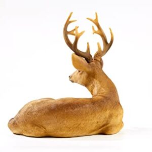 SHUIANGRAN Crouching Resin Deer Animal Decoration Resin Statue Outdoor Deer Statue Lawn Decoration Garden Animal Outdoor Decoration Garden Statue