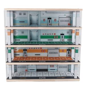 kivcmds 1:64 scale alloy car model display case. suitable for collecting hot wheels and die-cast cars with lighted scenes parking lot with 40 parking spaces on 4 levels (underground garage scenes)