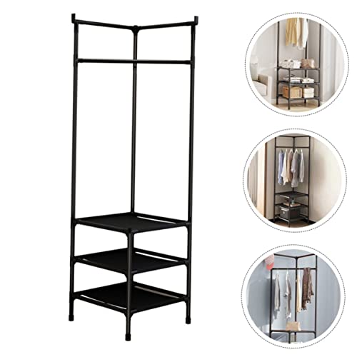 Zerodeko Corner Coat Rack Drying Rack for Clothing Standing Garment Rack Heavy Duty Clothes Rack Freestanding Garment Rack Clothing Garment Rack Laundry Drying Rack Wardrobe Rack Coat Racks