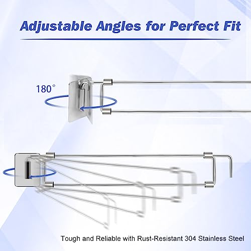 RV Secure Adjustable Bars | Tension-Style 12.5-22.3" Stainless Steel Rods | Food&Drink Stabilizers for RV Refrigerator | Prevents Spills&Mess During Travel | Essential RV&Camper Accessories (2 Pack)