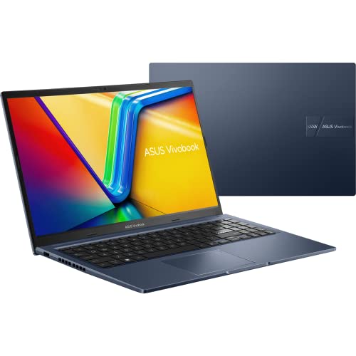 ASUS Vivobook 15.6 Inch FHD Business Laptop with AMD Ryzen 5 4600H, 12GB RAM 256GB SSD, Full Size Backlit Keyboard, Privacy Webcam, Fingerprint Reader, Windows 11 Pro, Blue, PCM