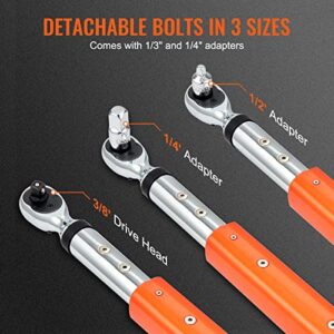 VEVOR Digital Torque Wrench, 3/8" Drive Electronic Torque Wrench, Torque Wrench Kit 3.7-37ft.lb/5-50n.m Torque Range Accurate to ±2%, 3-Mode Adjustable Torque Wrench Set with LED Buzzer Calibration