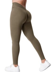 yeoreo liz scrunch workout leggings for women high waisted butt lifting v back waist seamless gym yoga leggings coffee l