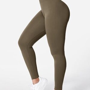 YEOREO Liz Scrunch Workout Leggings for Women High Waisted Butt Lifting V Back Waist Seamless Gym Yoga Leggings Coffee L