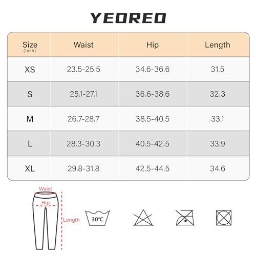 YEOREO Liz Scrunch Workout Leggings for Women High Waisted Butt Lifting V Back Waist Seamless Gym Yoga Leggings Coffee L