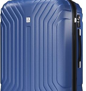 AnyZip Luggage Expandable PC ABS Durable Hardside Suitcase with Spinner Wheels TSA Lock Checked-Medium 24 Inch Blue