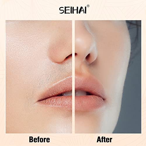 SEIHAI Hair Removal Device(2023 Deluxe), Facial Hair Removal for Women, Rechargeable Hair Remover/face shavers, Facial Hair Remover for Upper Lip, Chin, Included 4 x Replacement Heads