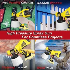 Cordless Paint Sprayer for DEWALT 20V Max Battery, HVLP Electric Tools Spray Paint Gun, Paint Sprayers for Home Interior and Exterior/Furniture/Cabinets/Walls/Fence/Ceiling (Battery NOT Included)