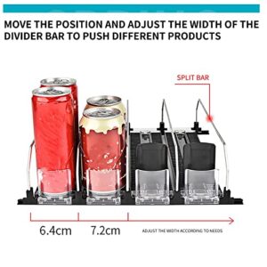 Supermarket Freezer Beverage Pusher Bar, Freezer Beverage Shelf, Beverage Automatic Pusher and Puller,Self-Pushing Soda Can Organizer for Refrigerator, Drink Dispenser for Home Pantry (Small, 1)