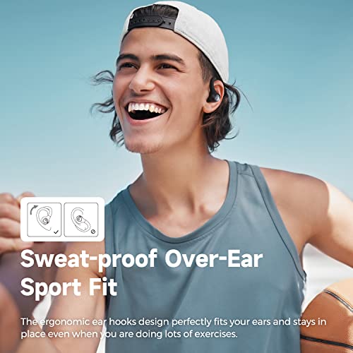 SoundPEATS Wings 2 Sport Wireless Earbuds Over-Ear Buds with Ear Hooks Bluetooth Headphones for Workout,Built-in Mic Headset,30H Play Back Earphones,IPX4