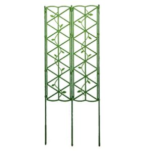 noirda garden trellis for climbing plants, 90cm 120cm 150cm outdoor fence climbing frame with pe grid, rustproof plant support for rose ivy vines vegetable flower, green (size : 90x30cm(35.4x11.8in))