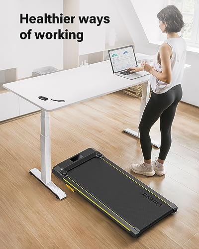 UREVO Walking Pad, Under Desk Treadmill, Portable Treadmills for Home/Office, Walking Pad Treadmill with Remote Control, LED Display