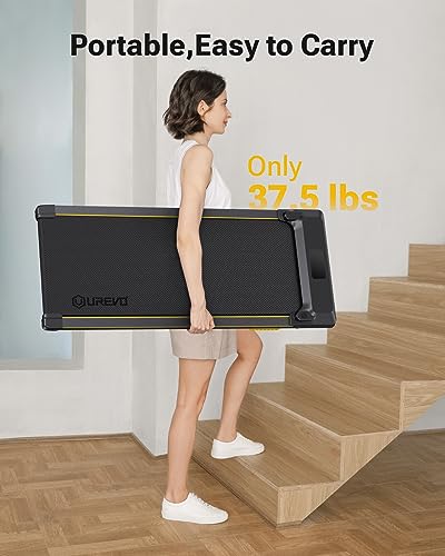 UREVO Walking Pad, Under Desk Treadmill, Portable Treadmills for Home/Office, Walking Pad Treadmill with Remote Control, LED Display