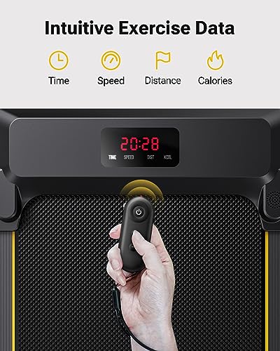 UREVO Walking Pad, Under Desk Treadmill, Portable Treadmills for Home/Office, Walking Pad Treadmill with Remote Control, LED Display