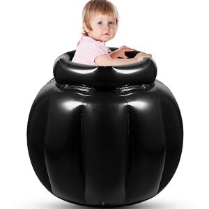 lallisa 33 x 27 inch giant inflatable halloween cauldron drink cooler large inflatable coin pot for novelty beverage holders candy cauldron kettles witch's cauldron party decoration