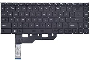 replacement keyboard for msi gs66 stealth 10sd 10sf 11uh 12uh ge66 raider 10sf & msi gp66 ms-1542 stealth 15m series laptop, msi gs66 stealth with per-key rgb backlit keyboard us layout