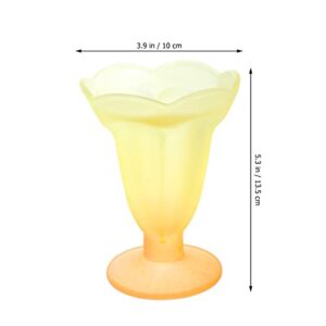 Luxshiny Ice Cream Cup Frosted Glass Dessert Bowl Juice Beverage Container Wine Cocktail Glasses Smoothie Cup for Summer Hawaiian Luau Party Favors