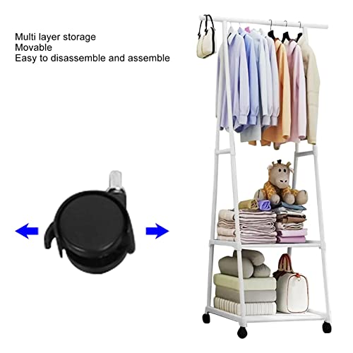 Clothes Stand Hanger,Coat Rack,Multifunctional Triangular Movable Multi Layer Storage Clothing Garment Rack,for Hanging Scarf, Bag, Jacket,Triangle Coat Stand, for Home Bedroom