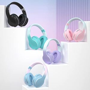 Wireless Noise Cancelling Over-Ear Headphones Lightweight Foldable Sport Game Headset HiFi Stereo Deep Bass Headset Built-in Mic Metal Chip Bluetooth FM Pluggable Card for Cell Phone PC Laptop